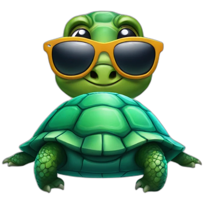 turtle with sunglass emoji