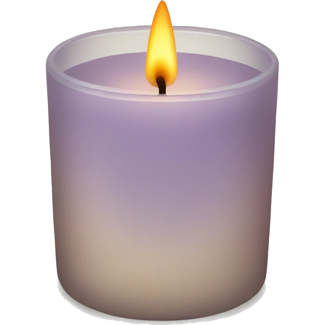 Candle in a powder-colored glass emoji