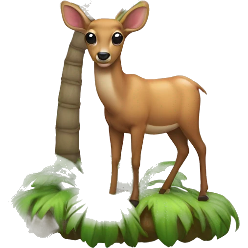 deer palm tree emoji