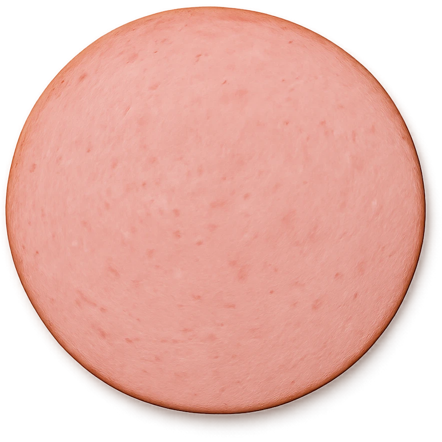 single slice of pink bologna, realistic emoji
