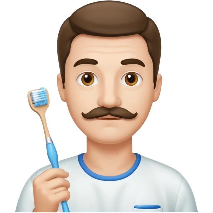 man with toothbrush moustache emoji