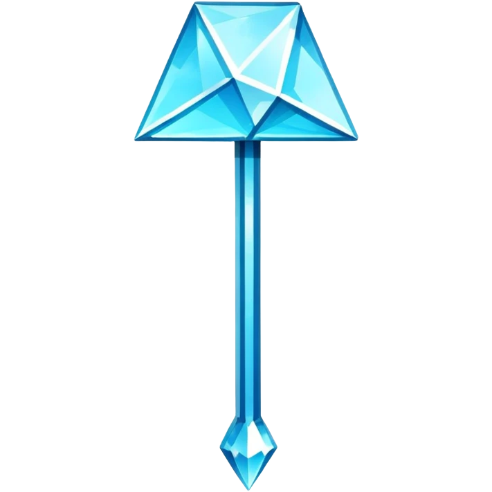 Minecraft diamond hoe front view emoji