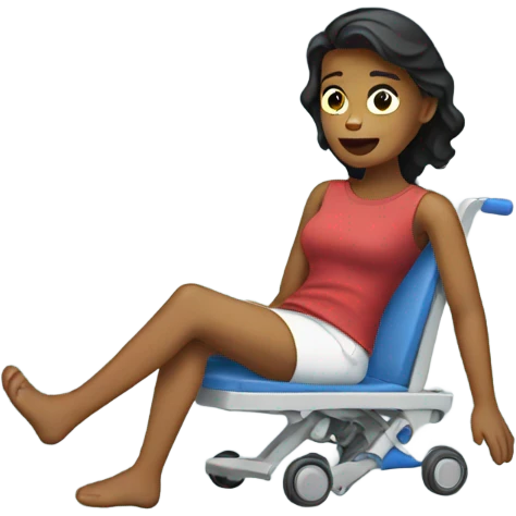 Women with broken leg emoji