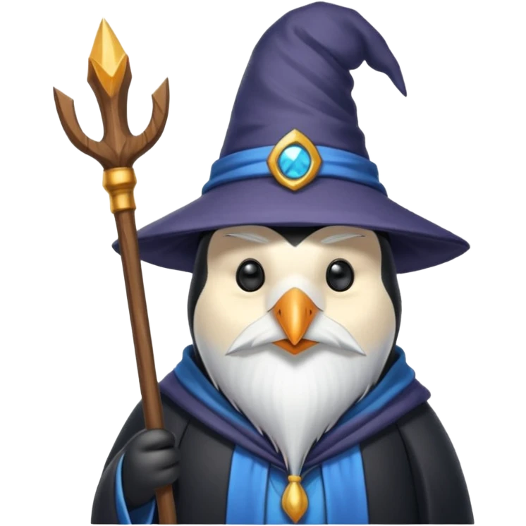Penguin Wizard emoji
