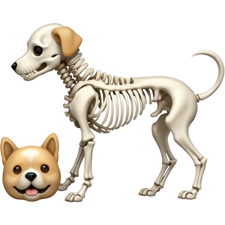 A dog skeleton emoji