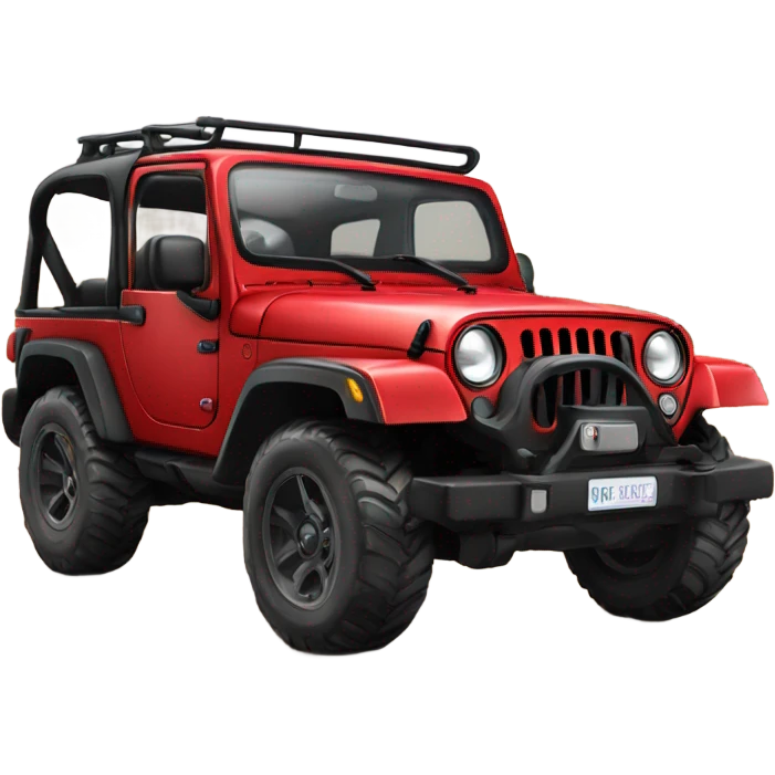 Jeep cafetero rojo  emoji