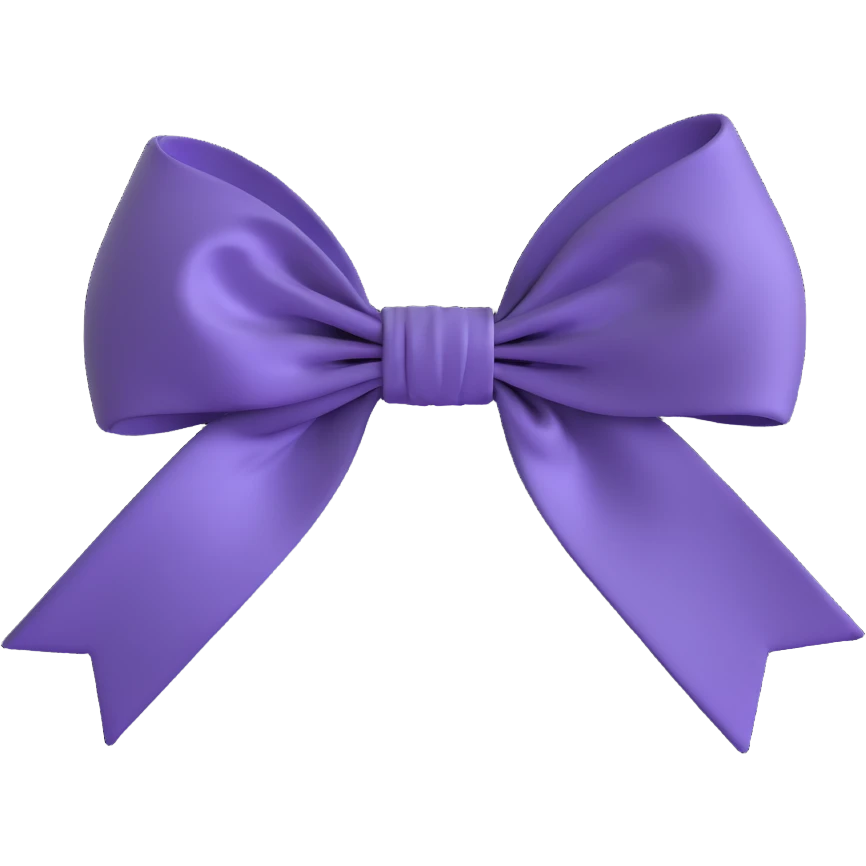 elegant coquette bow with shiny satin texture emoji