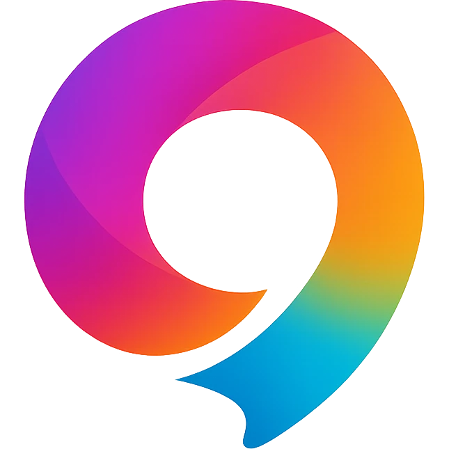 logo design for 'comunicazionemax', modern, bold, clean, professional, abstract symbol, vibrant colors, suitable for a communication or marketing agency, no text emoji