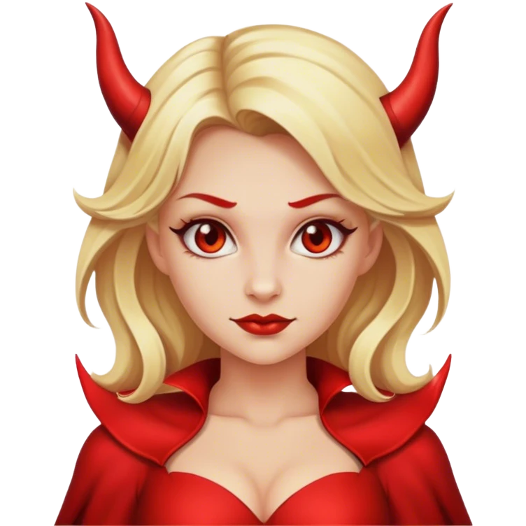 Blonde Lady devil  emoji