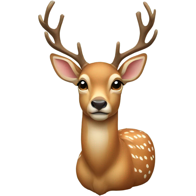a deer with a bow sleeping emoji