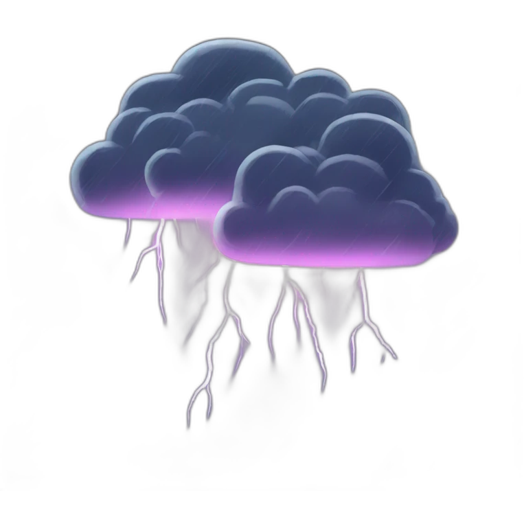 Rain and thunder emoji