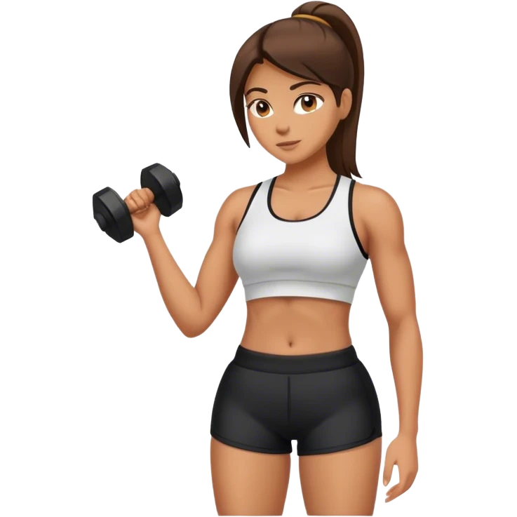 gluteus maximus female with black gym shorts emoji