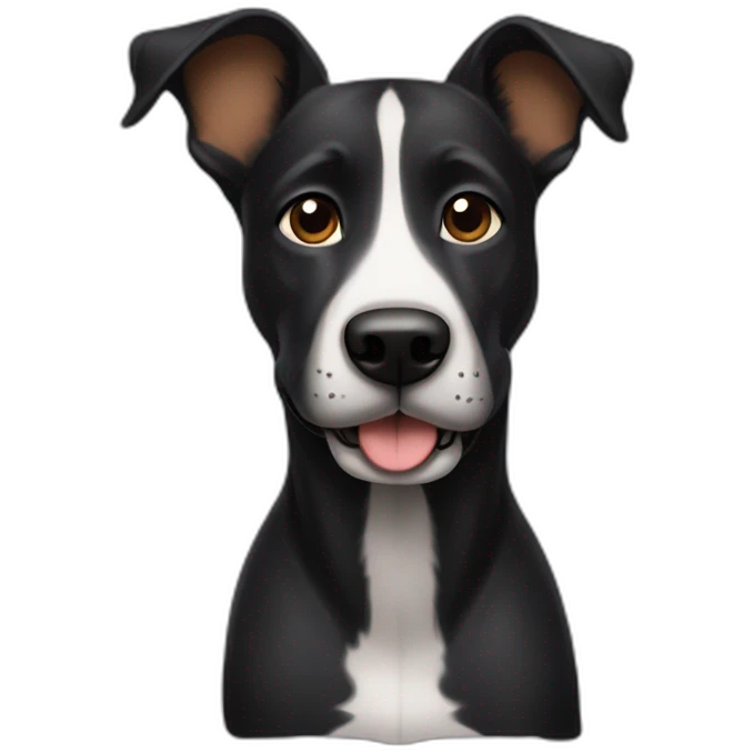 Perro negro con pelo parecido emoji