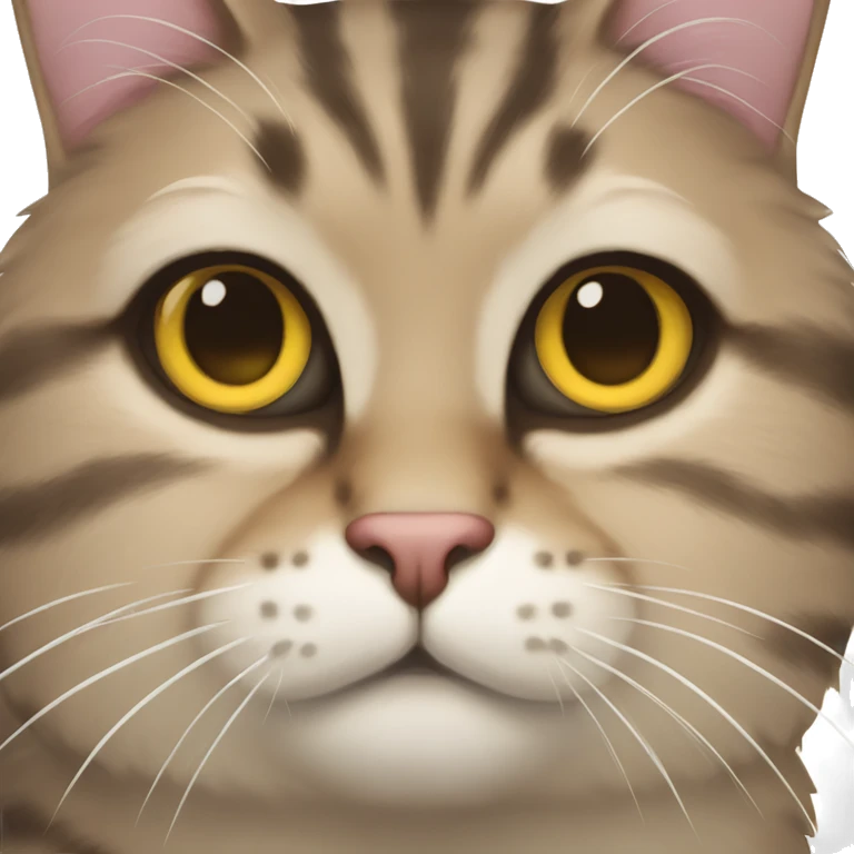 A three-furred cat emoji