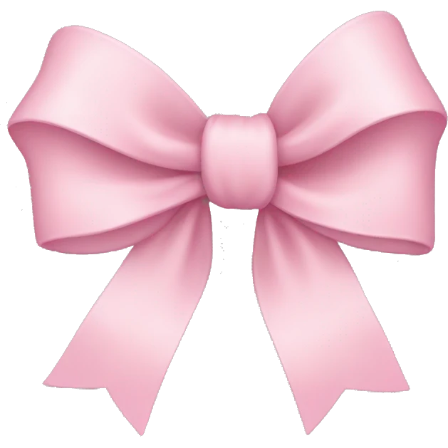 light pink bow emoji