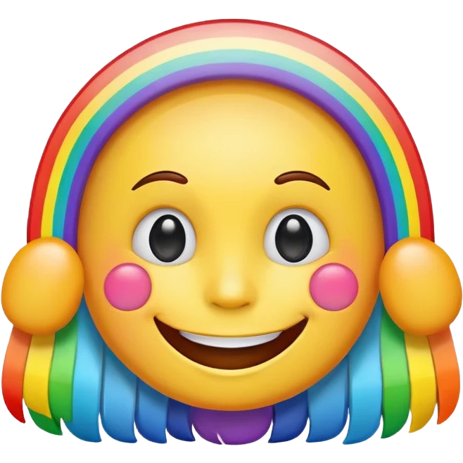 Rainbow smiling face emoji