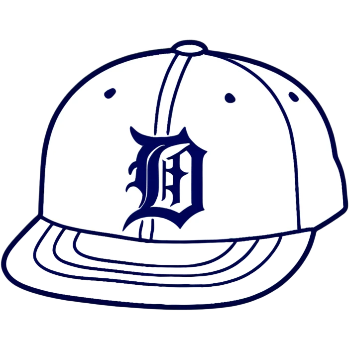 Detroit Tigers baseball cap emoji