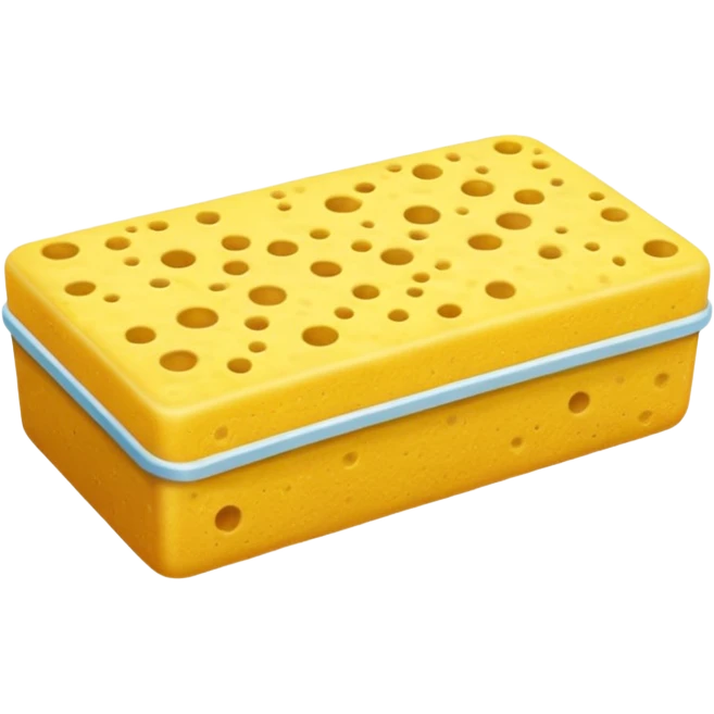 yellow sponge for washing dishes emoji