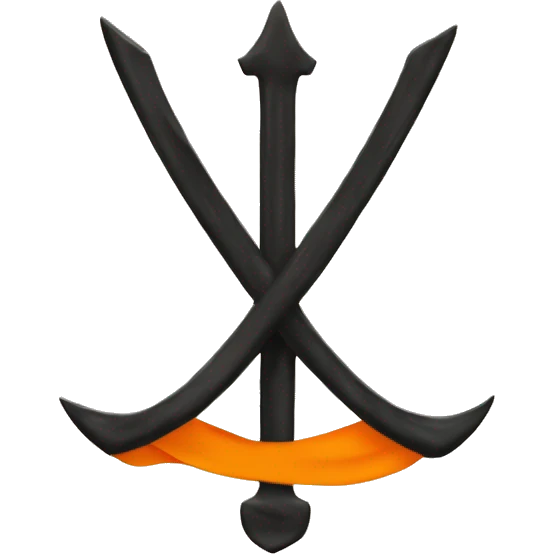 Khanda in orange flag emoji