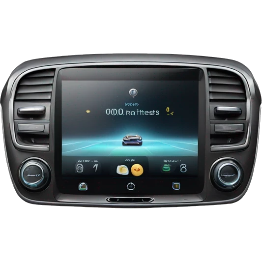 mercedes car head unit showing an application named GazeOfInterest emoji