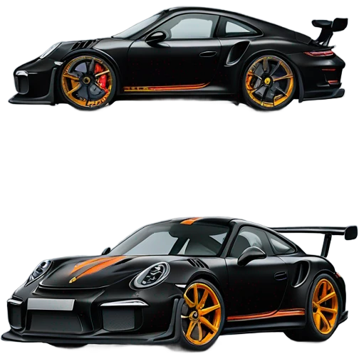 black porshe 911 gt3 rs emoji