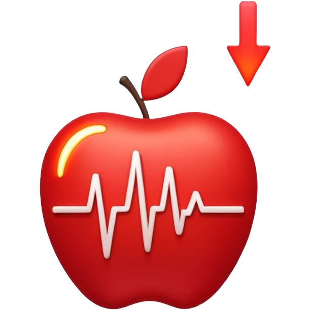 3D emoji showing a simple red pulse line (heartbeat monitor style) with a glowing point moving along it, minimal design on a soft background, symbolizing a steady pulse / heartbeat, clean and modern Apple emoji aesthetic emoji