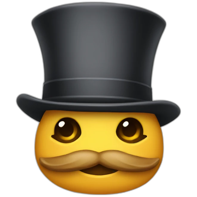 Tuttle with a top hat emoji