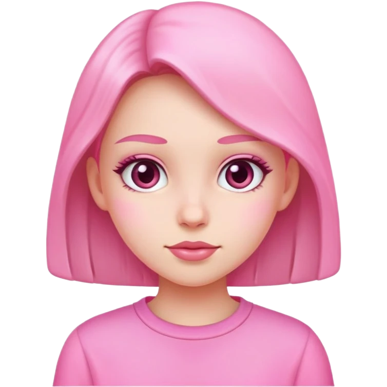 a girl who always wears pink items emoji