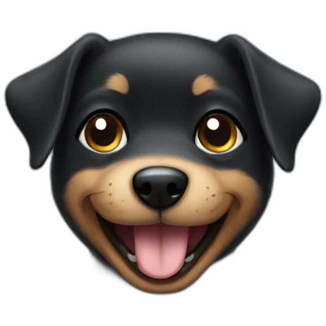 small-black-dog-smilling emoji