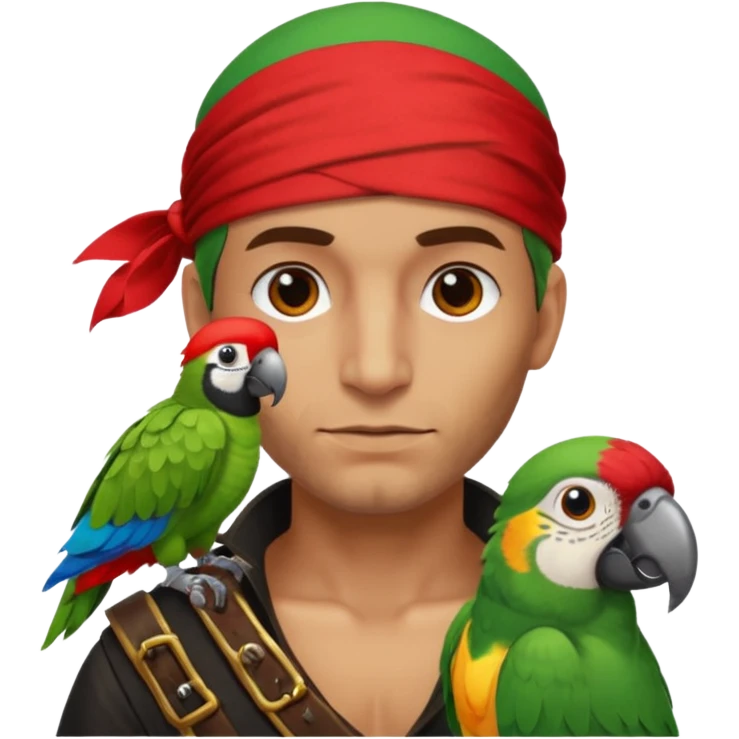pirate and parrot emoji