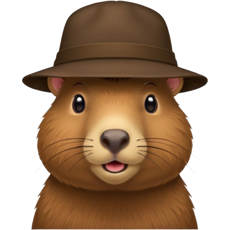 Capibara with a hat emoji