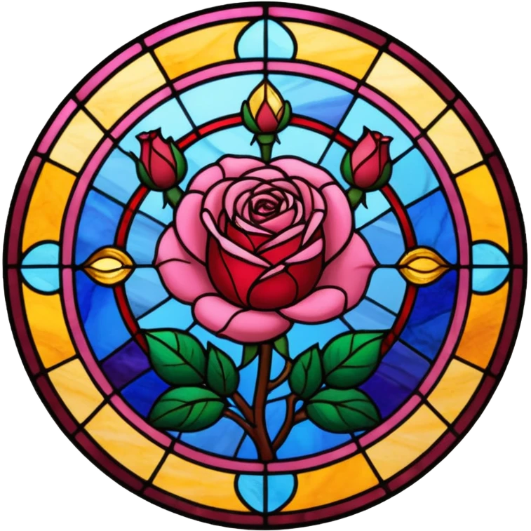 stained glasses round emoji