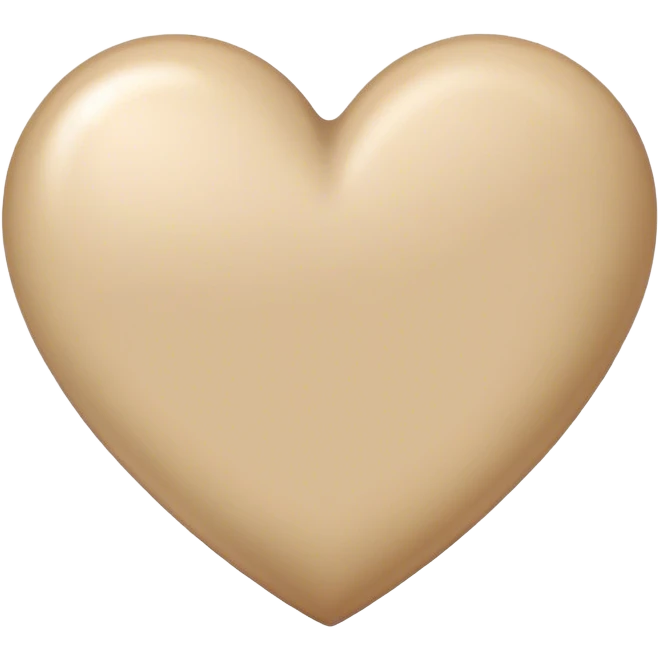 Beige heart emoji