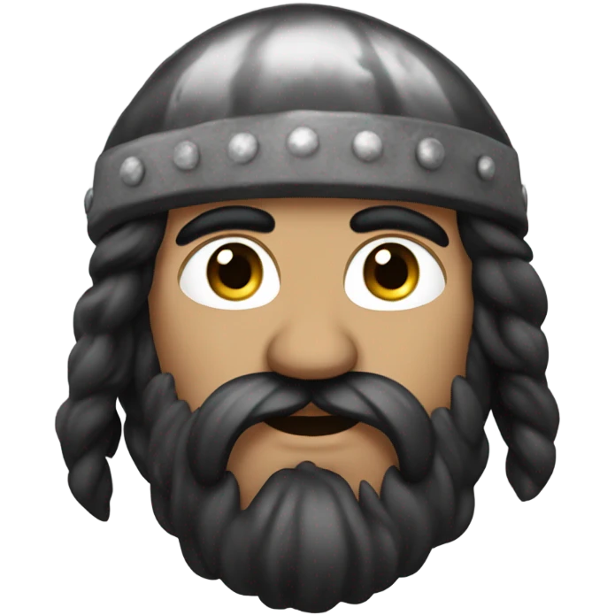 Italian Viking with black hair and black mustache emoji