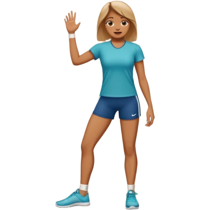A women standing with her fot and big toe pressed against a wall, facing the wall, for rehab purposes emoji