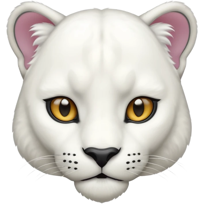 white panther emoji like one you would see on discord emoji