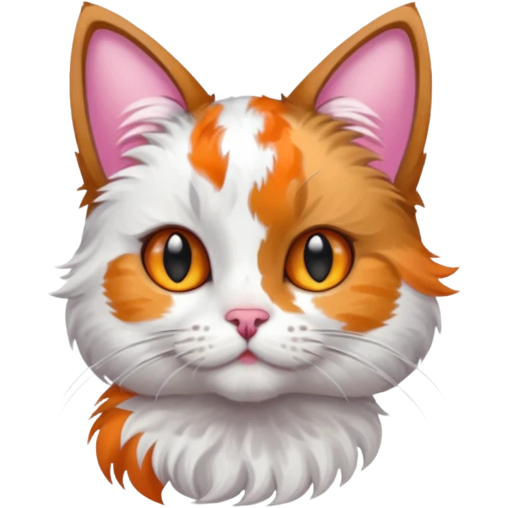 cat with pink bows on right side of ear emoji