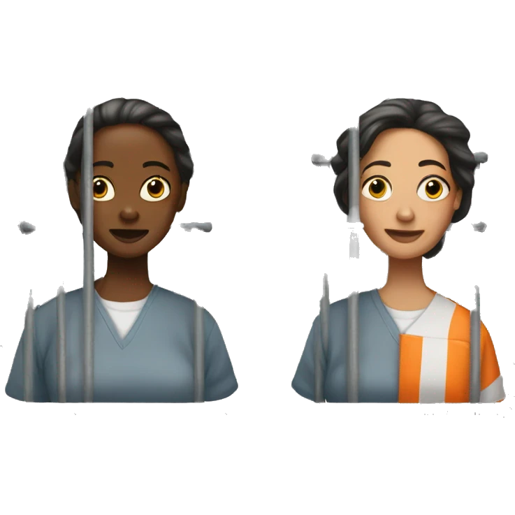Two different women in prison emoji