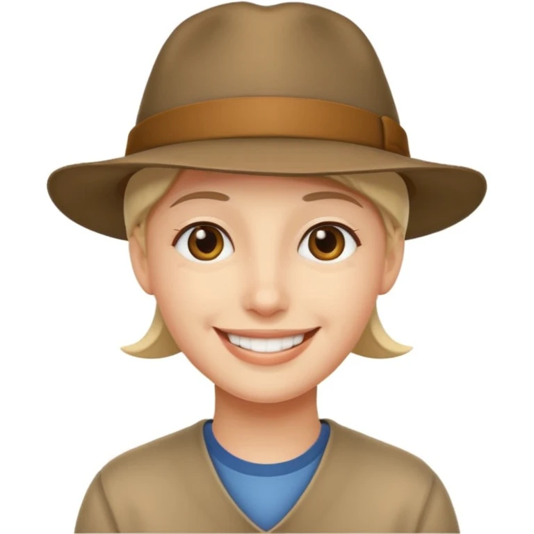 Şapkalı güler yüzlü  emoji