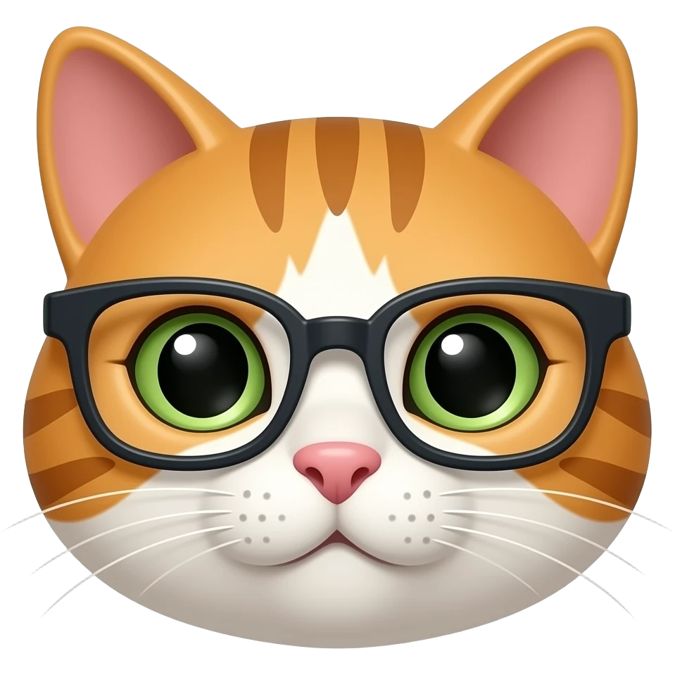 Gözlüklü kedi emojisi yap emoji
