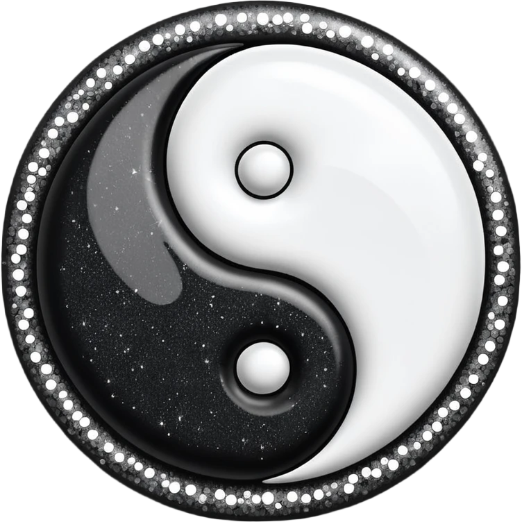 Yin-Yang symbol with sparkles emoji