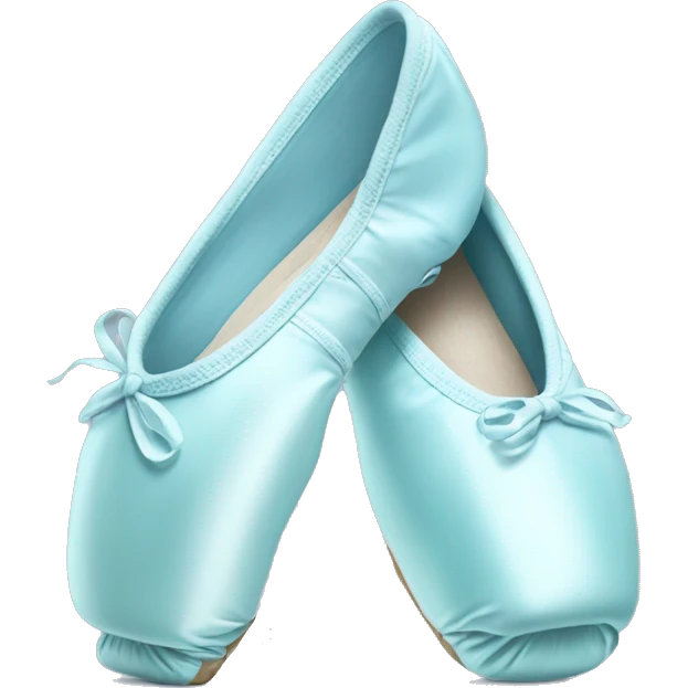 light blue ballet pointe shoes emoji