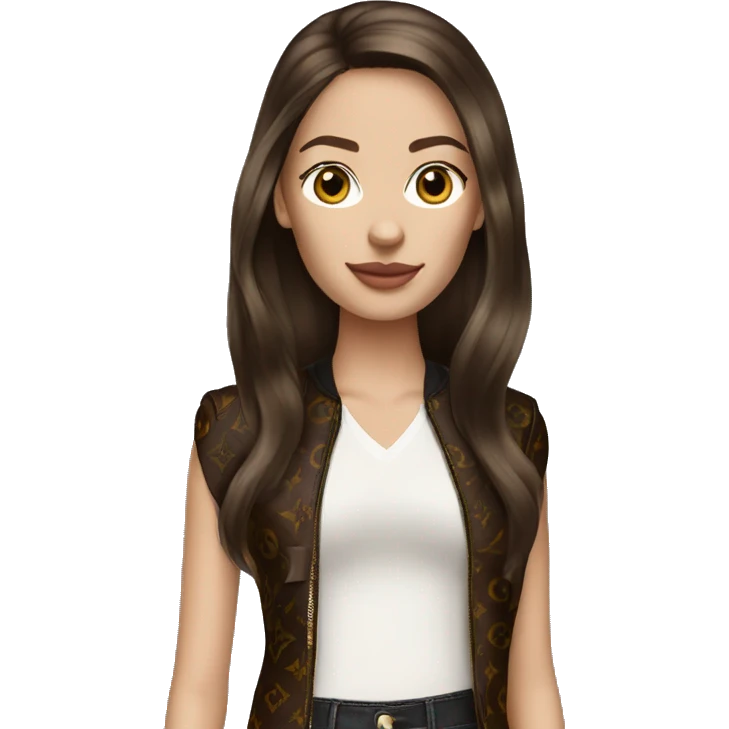 Louis Vuitton white brunette tall emoji