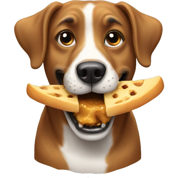 Dog eating  emoji