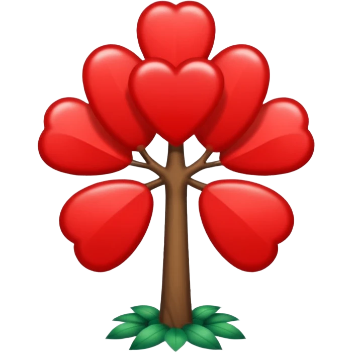 Un trébol de cinco hojas rojo emoji