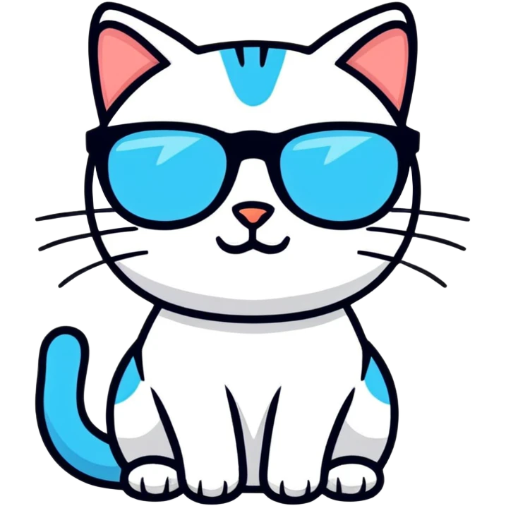 Cat with sunglasses emoji