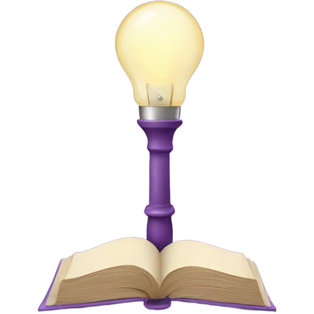 cozy book light purple emoji
