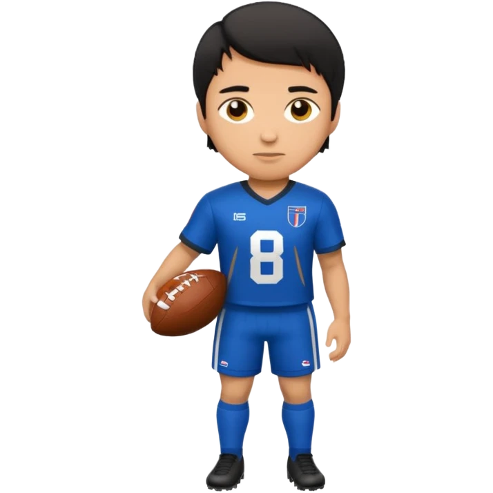A queer football player emoji