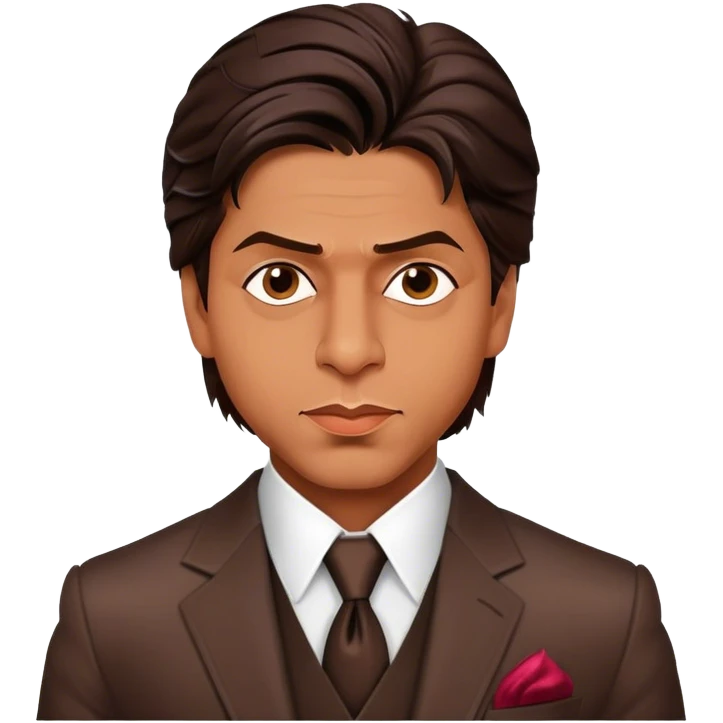 Cinematic Realistic portrait of Shah Rukh Khan, portrayed as a charismatic film star with expressive features and stylish contemporary attire, rendered in rich, dynamic lighting that captures his magnetic presence emoji