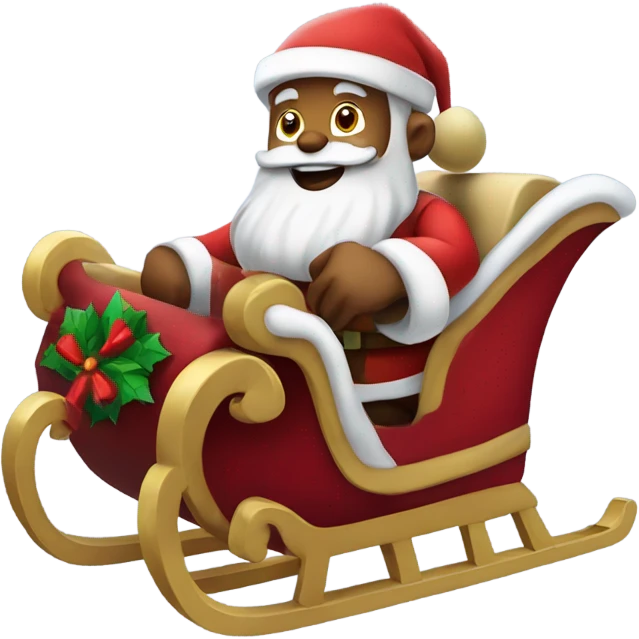 Santa clause in sleigh emoji
